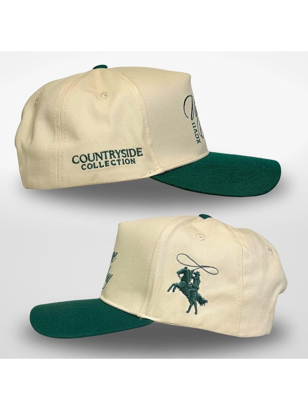 Unisex Green 1 Cute Caps Cowgirls Cowboys Snapback Western Trucker Hat - Picture 3 of 6